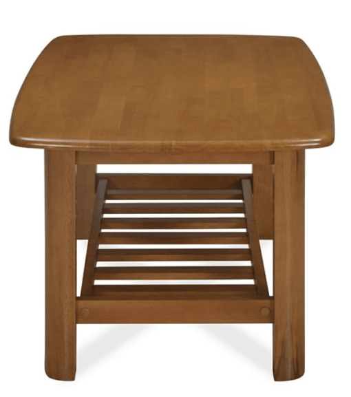 Nilkamal Elena Solid Wood Center Table | Coffee Table with Open Shelf (Finish: New Wenge) - Image 2